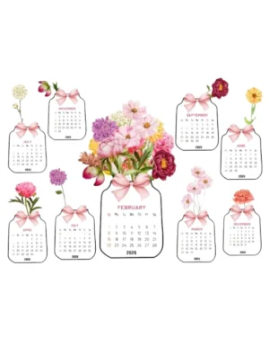 Floral Desk Calendar/ planner