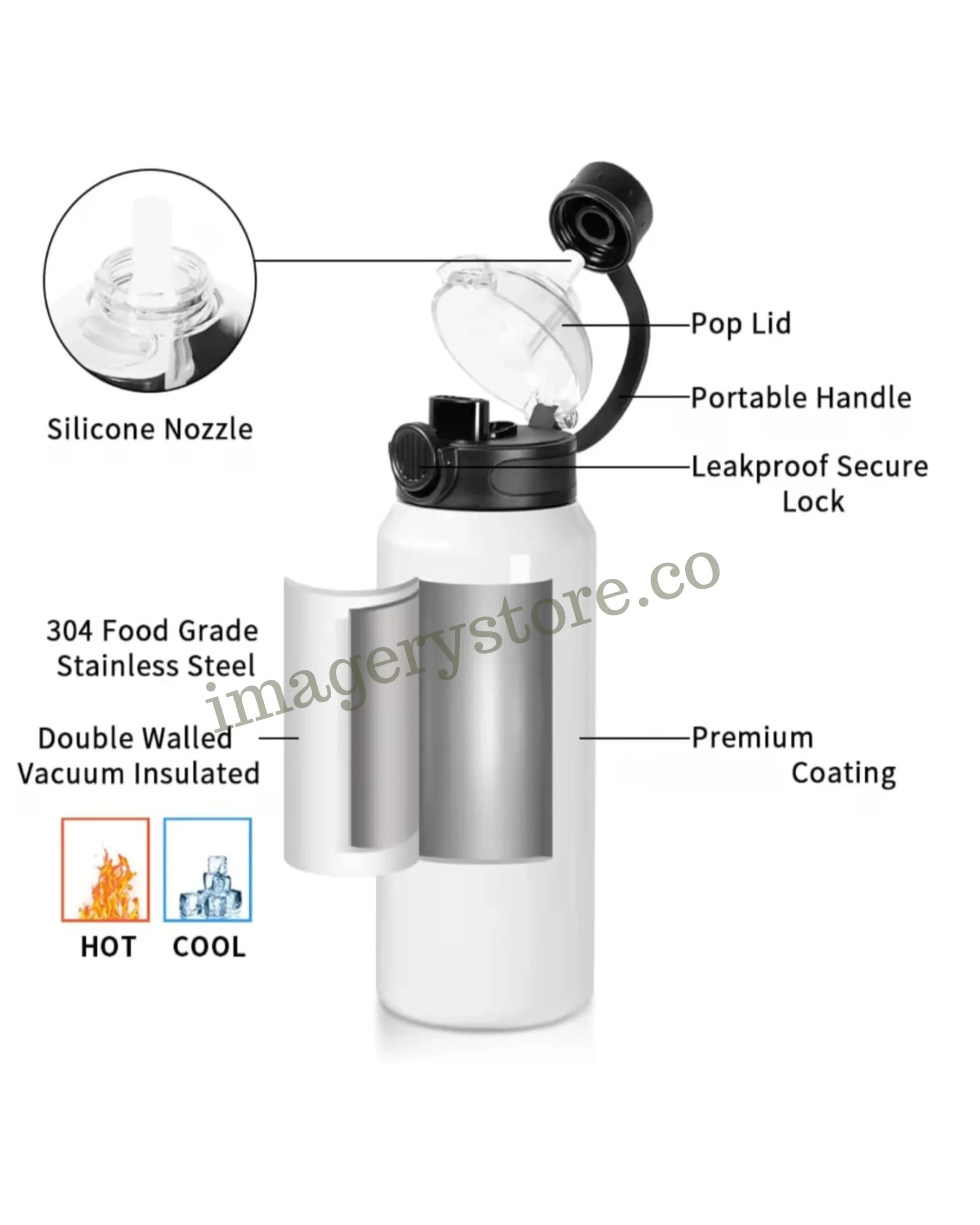 Tropical Fruit Blast Customized Flask Tumbler - Image 2